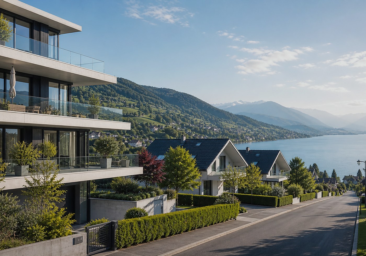 Visuel immobilier premium des communes suisses
