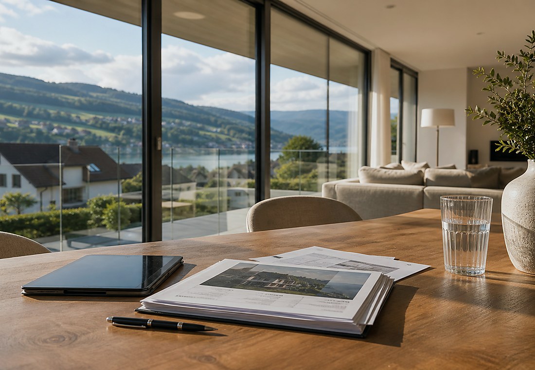 Visuel immobilier premium local pour Aeugst am Albis