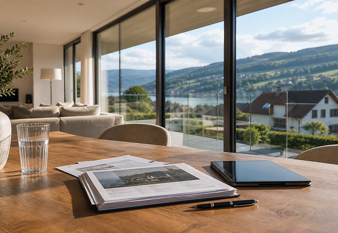 Visuel immobilier premium local pour Alberswil