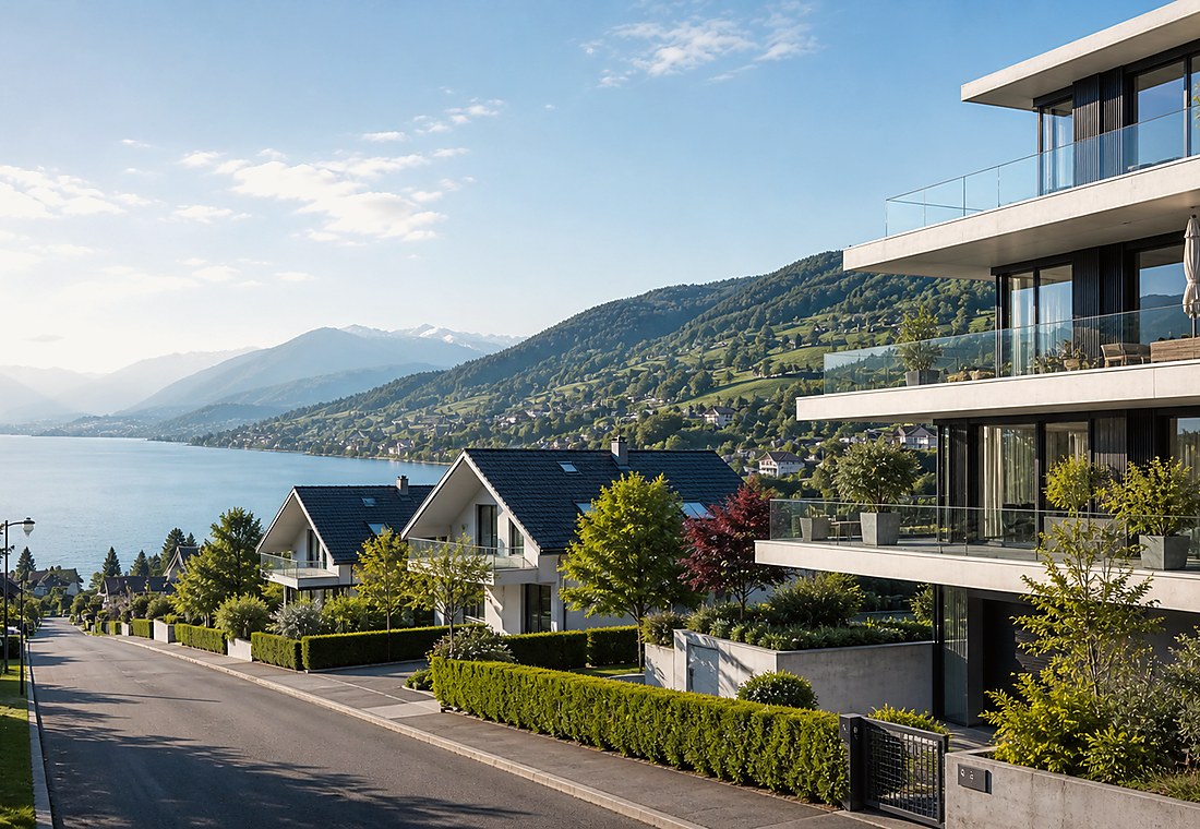 Visuel immobilier premium local pour Albinen