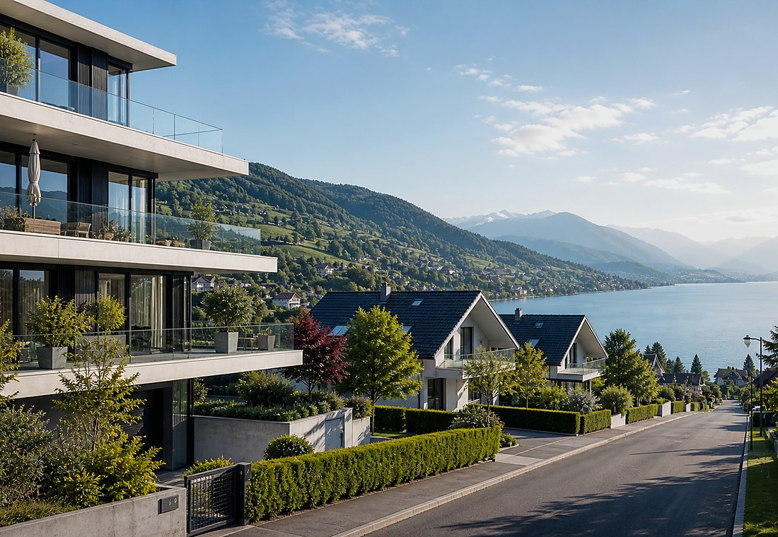 Visuel immobilier premium local pour Aristau