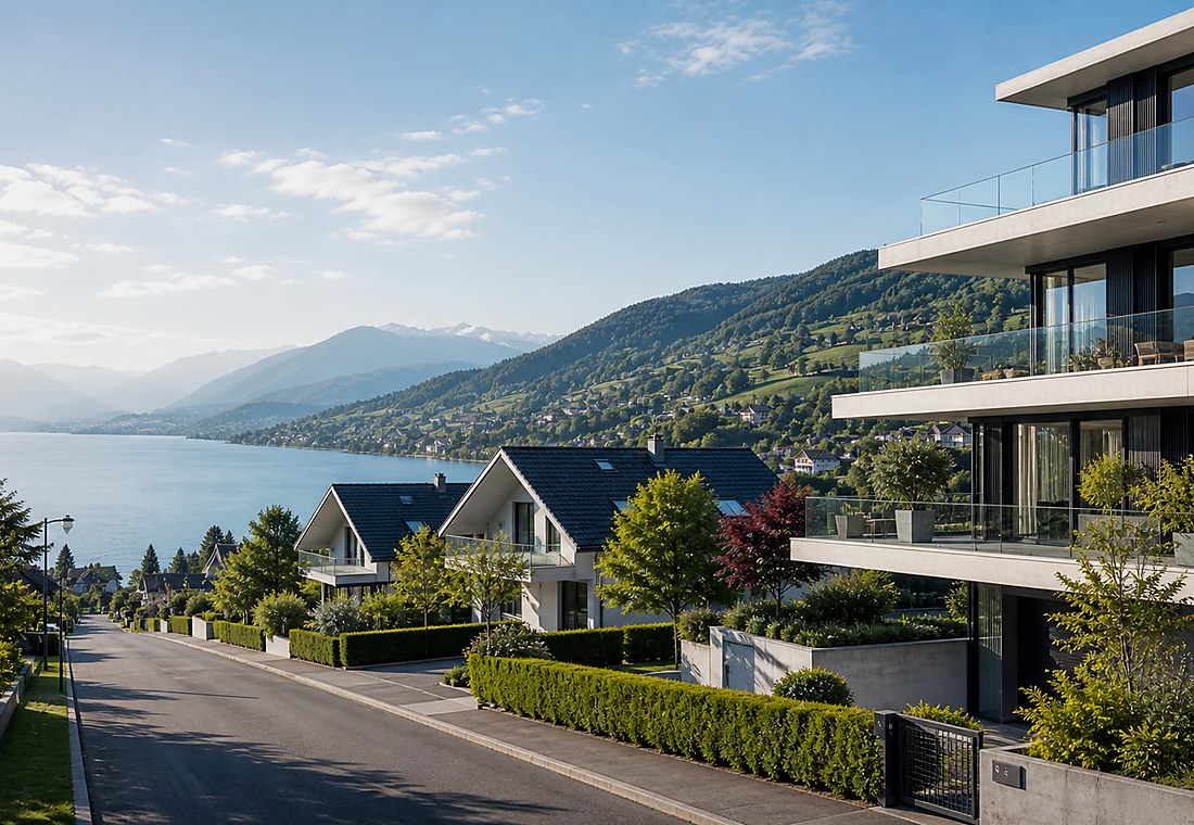 Visuel immobilier premium local pour Bernex