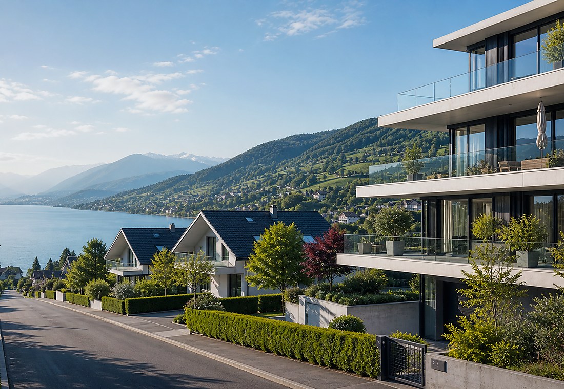 Visuel immobilier premium local pour Bettens