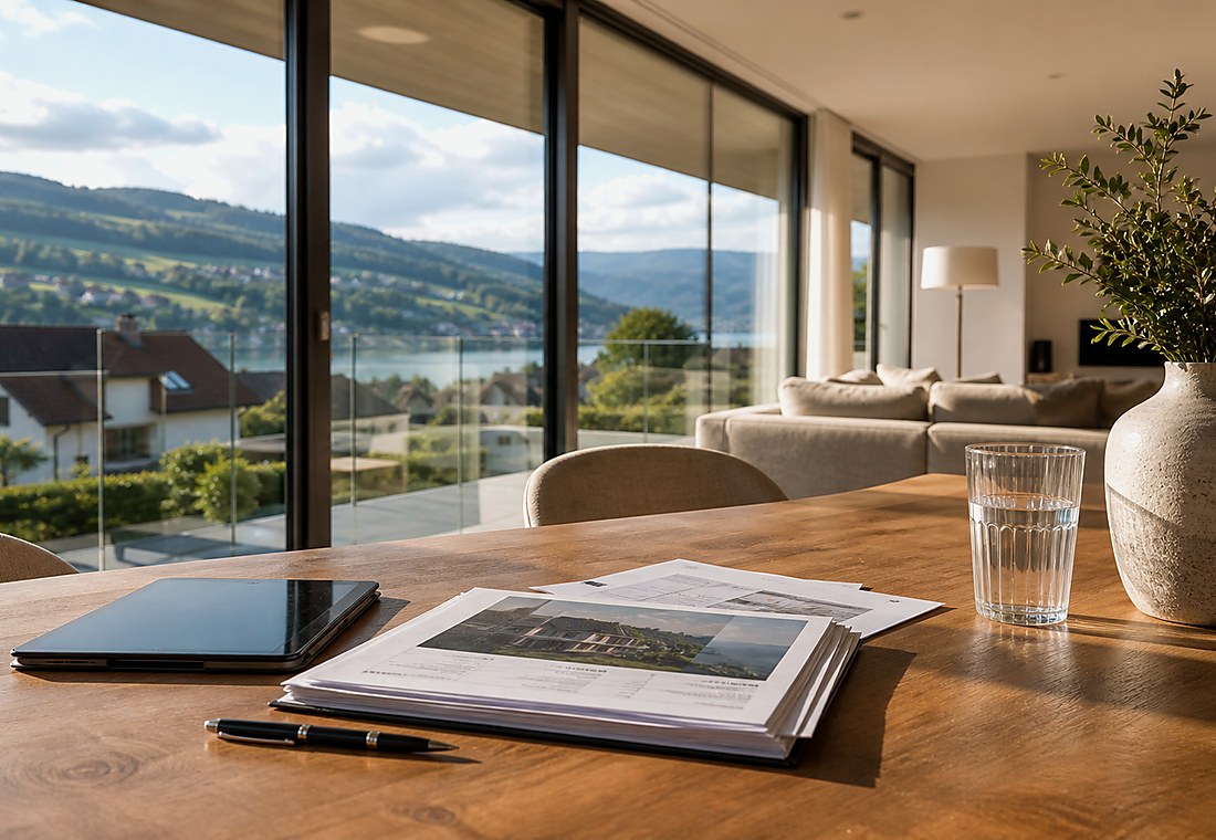 Visuel immobilier premium local pour Bex