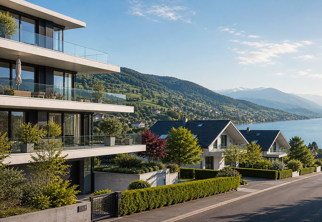 Visuel immobilier premium local pour Binningen
