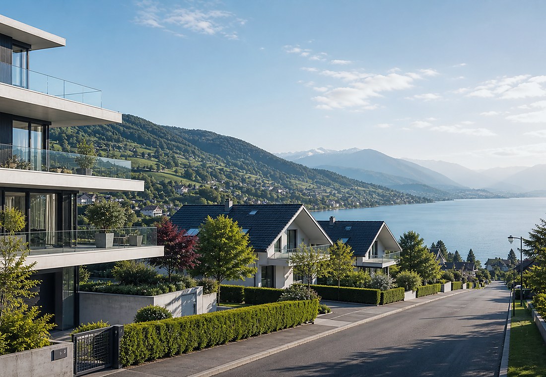 Visuel immobilier premium local pour Bissone