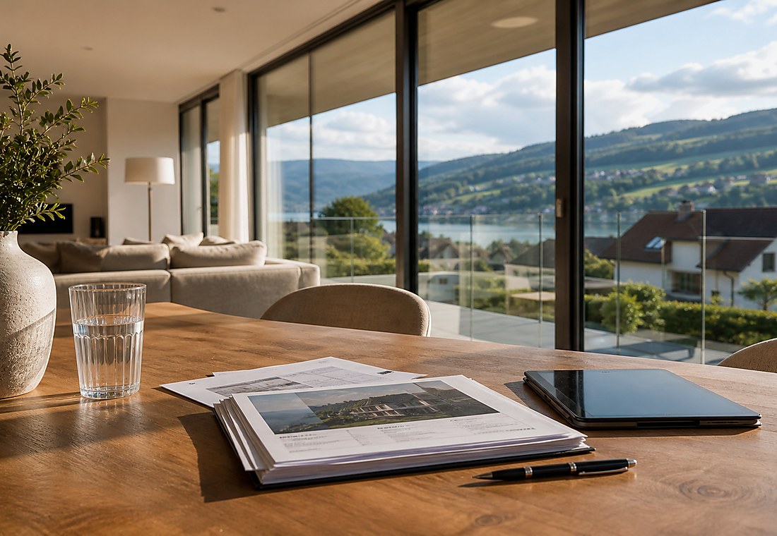 Visuel immobilier premium local pour Calanca