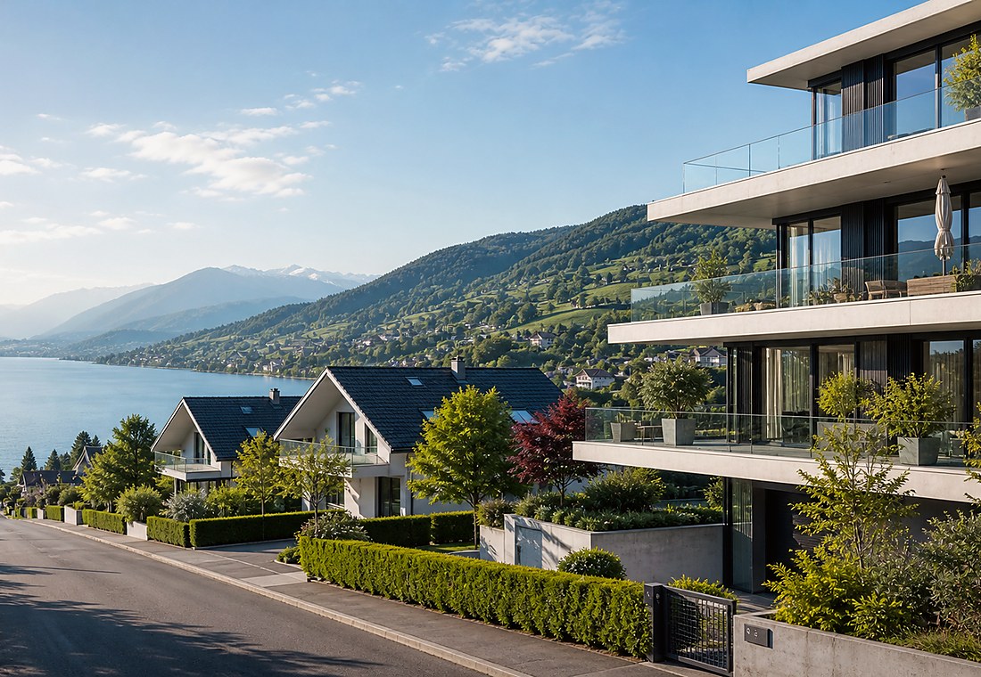 Visuel immobilier premium local pour Château-d'Oex