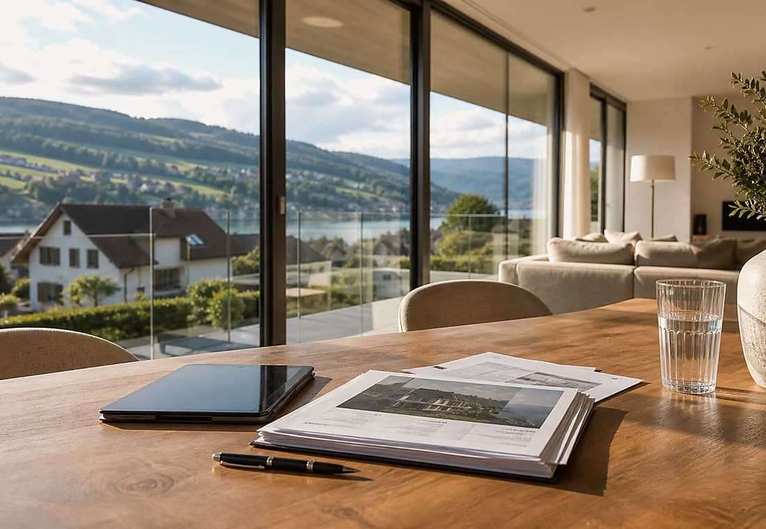 Visuel immobilier premium local pour Chéserex