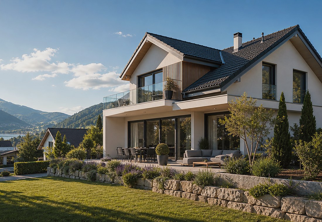 Visuel immobilier premium local pour Crans (VD)