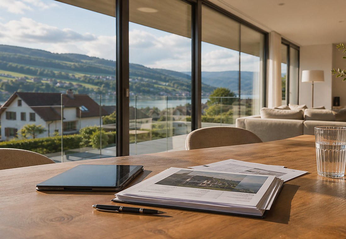 Visuel immobilier premium local pour Crésuz
