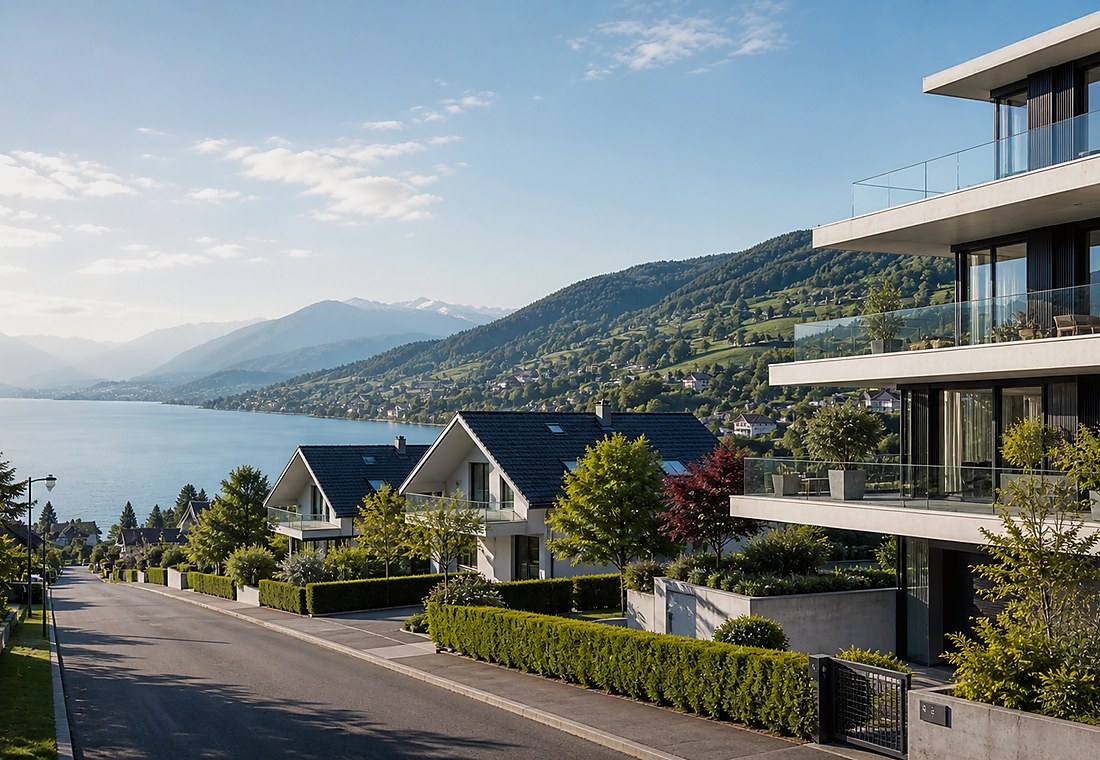 Visuel immobilier premium local pour Cuarnens
