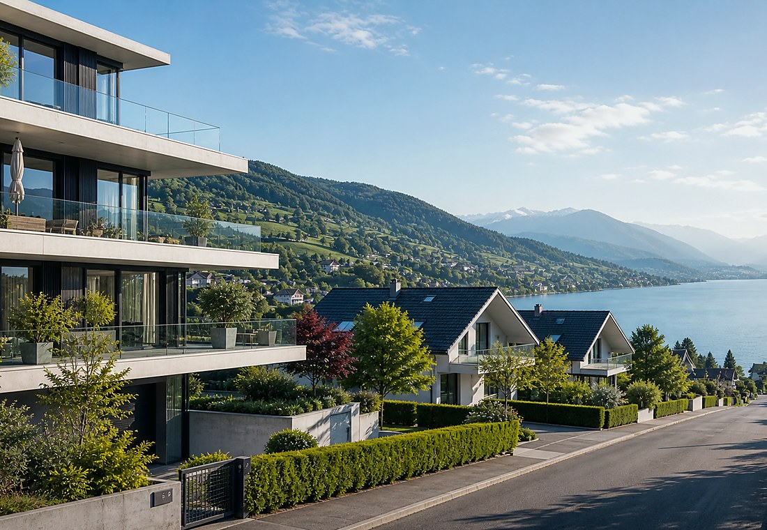 Visuel immobilier premium local pour Cugnasco-Gerra