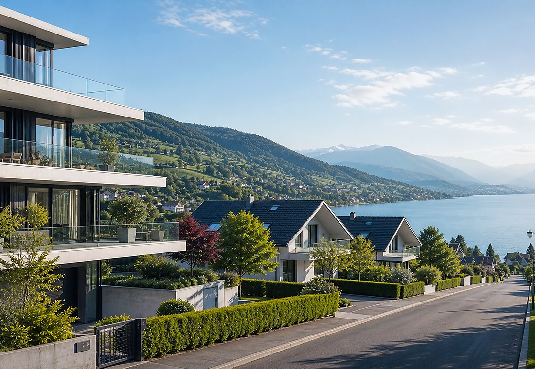 Visuel immobilier premium local pour Ebikon