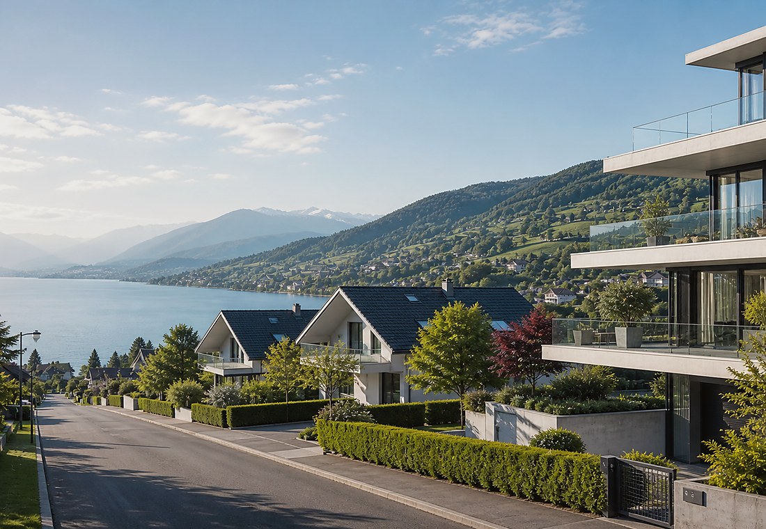 Visuel immobilier premium local pour Genolier