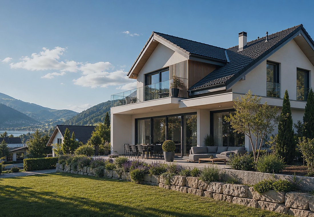Visuel immobilier premium local pour Gisikon