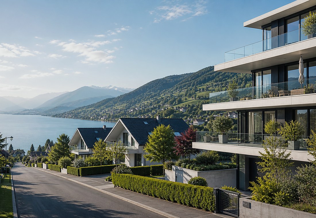 Visuel immobilier premium local pour Hautemorges
