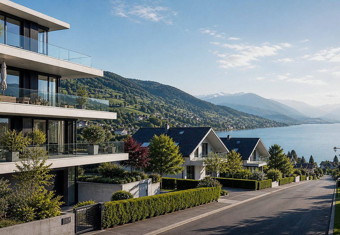 Visuel immobilier premium local pour Henggart