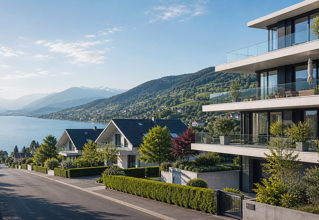 Visuel immobilier premium local pour Hirschthal