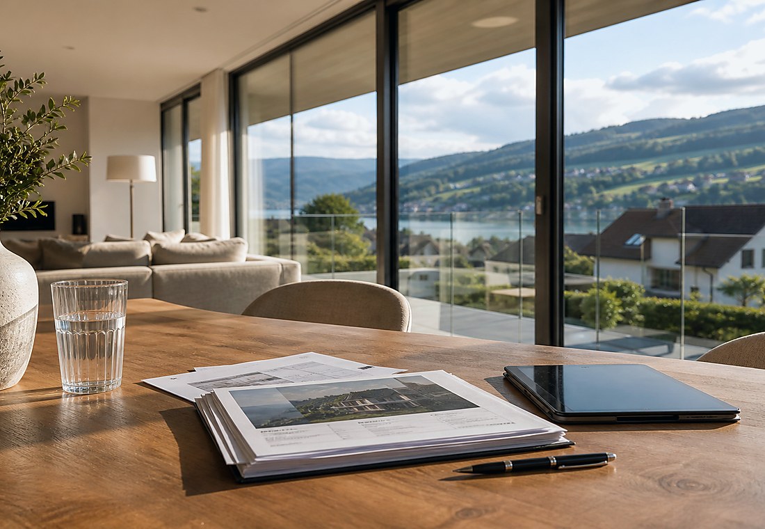 Visuel immobilier premium local pour Hünenberg