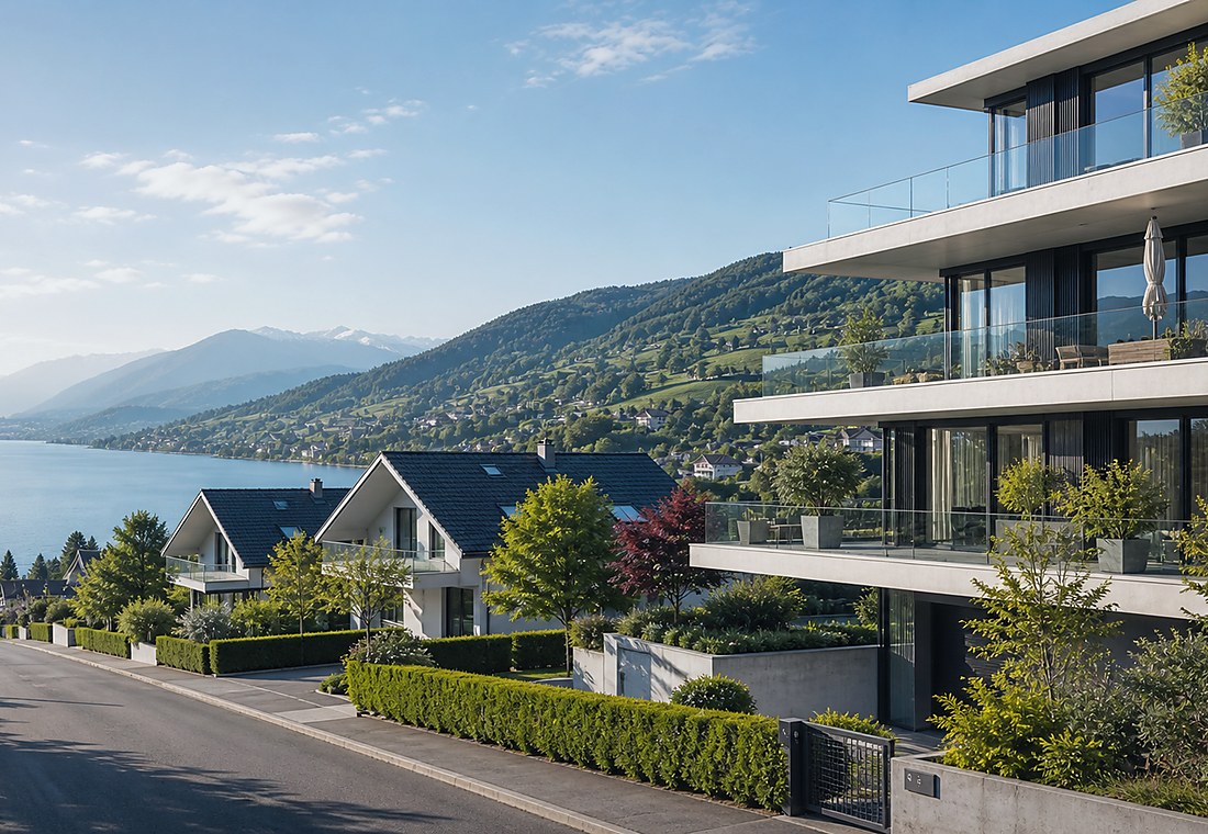 Visuel immobilier premium local pour Inden