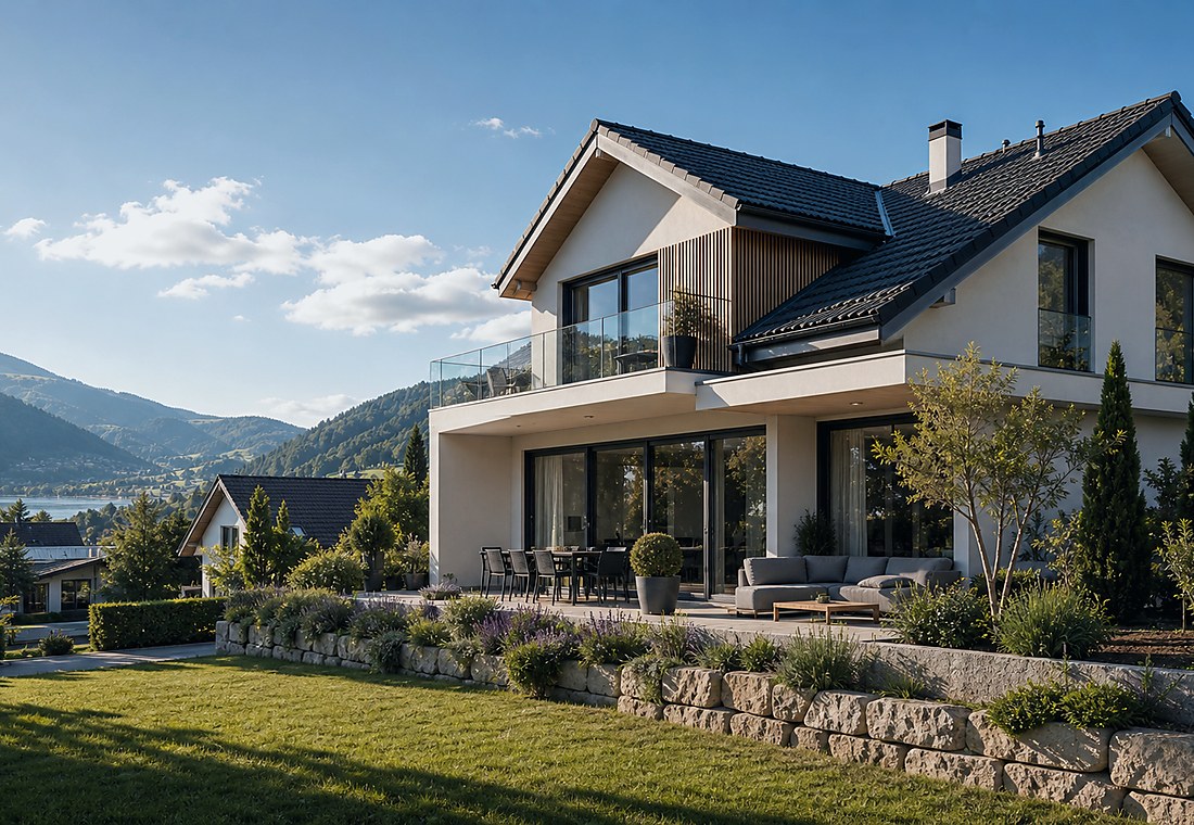 Visuel immobilier premium local pour Jenaz