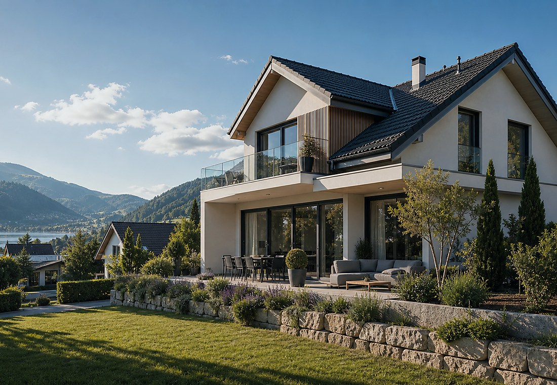 Visuel immobilier premium local pour Jenins