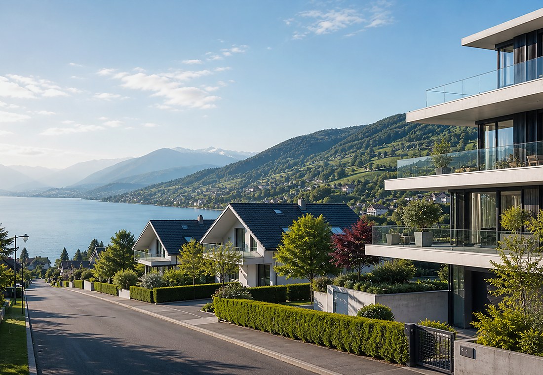 Visuel immobilier premium local pour Klosters