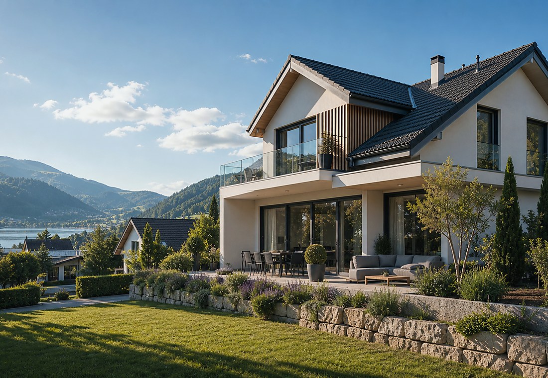 Visuel immobilier premium local pour Laconnex