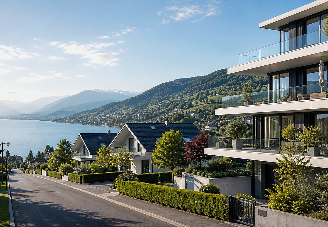 Visuel immobilier premium local pour Lamone