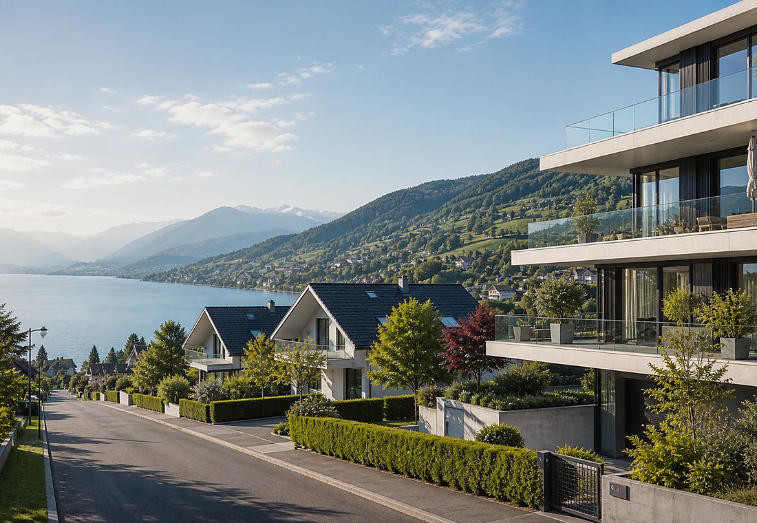 Visuel immobilier premium local pour Lancy