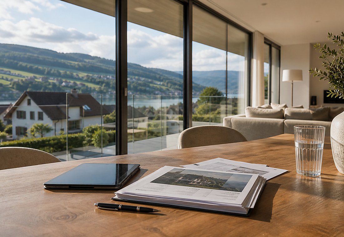 Visuel immobilier premium local pour Lauerz
