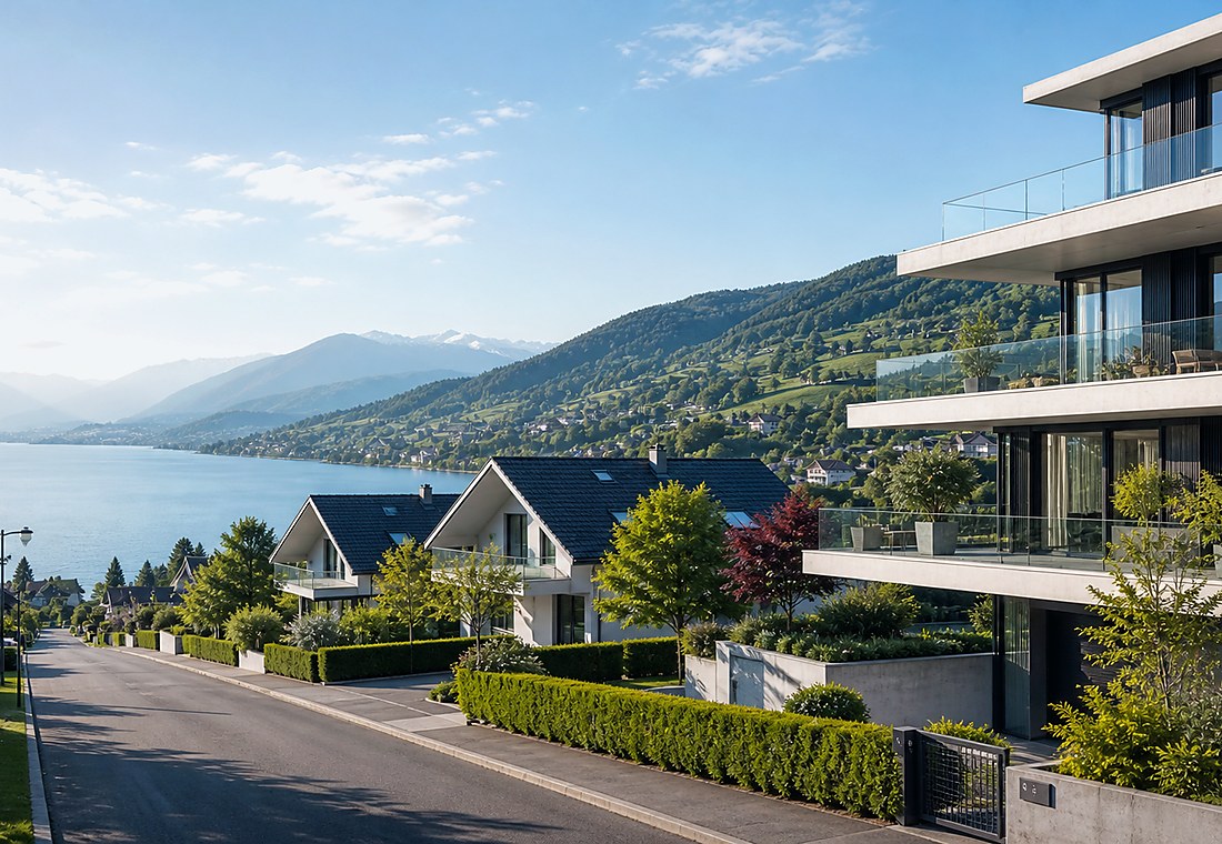 Visuel immobilier premium local pour Laufen-Uhwiesen