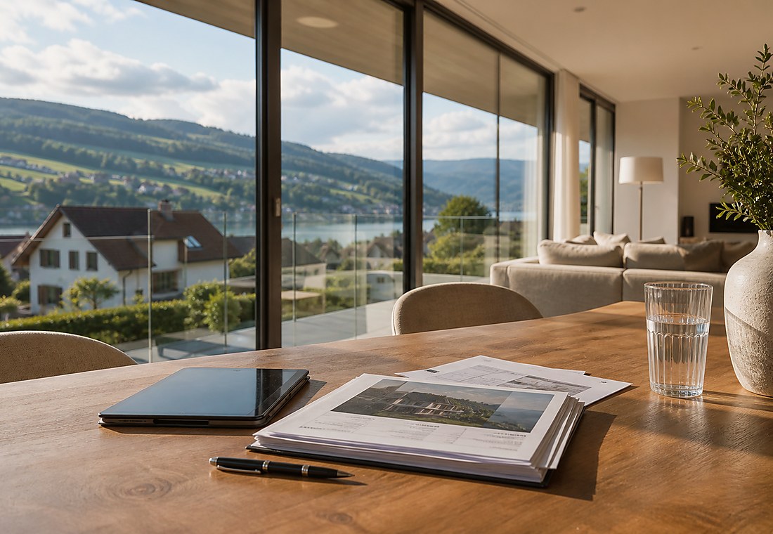 Visuel immobilier premium local pour Laupen