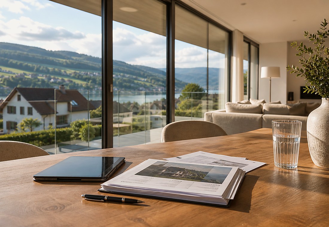 Visuel immobilier premium local pour Les Montets