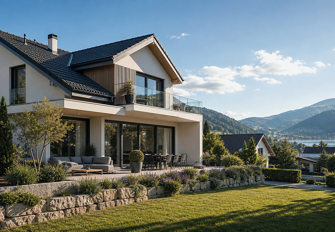 Visuel immobilier premium local pour Losone