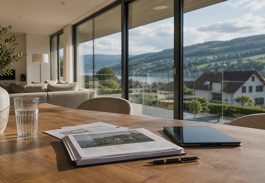 Visuel immobilier premium local pour Lüscherz