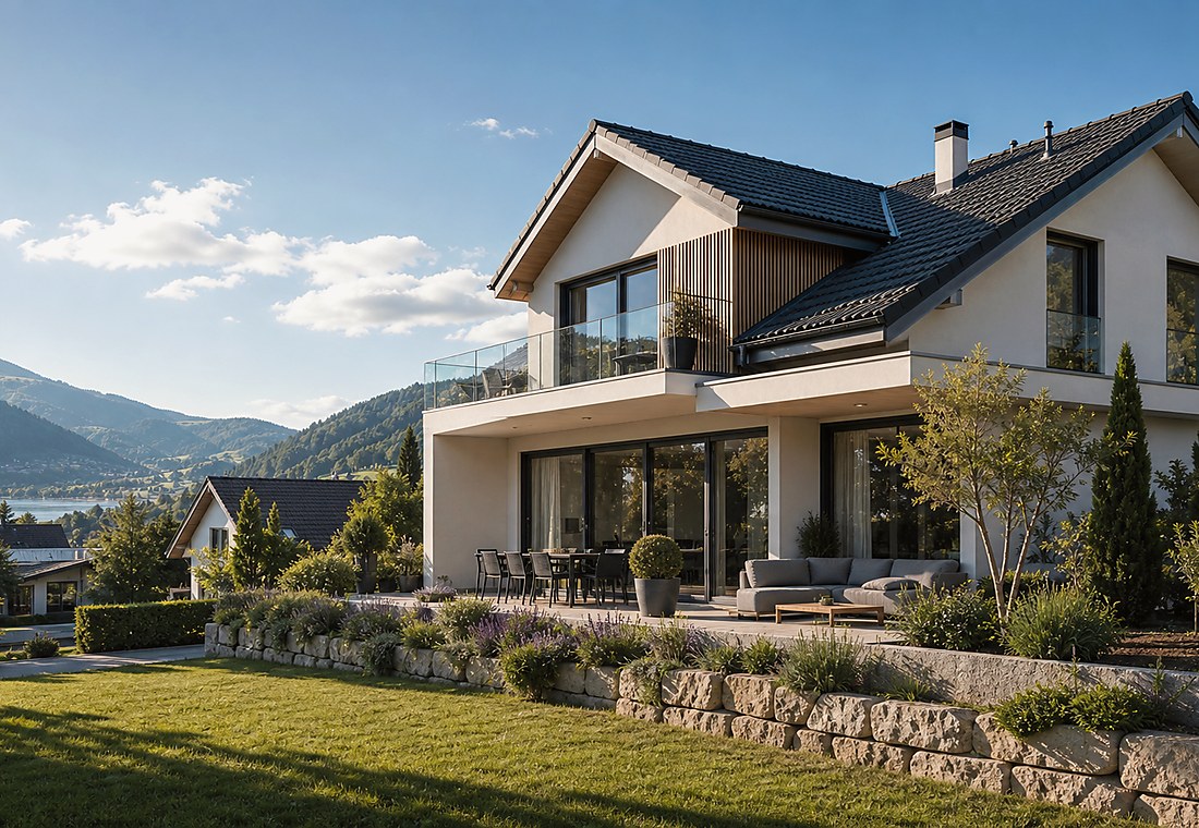 Visuel immobilier premium local pour Massagno