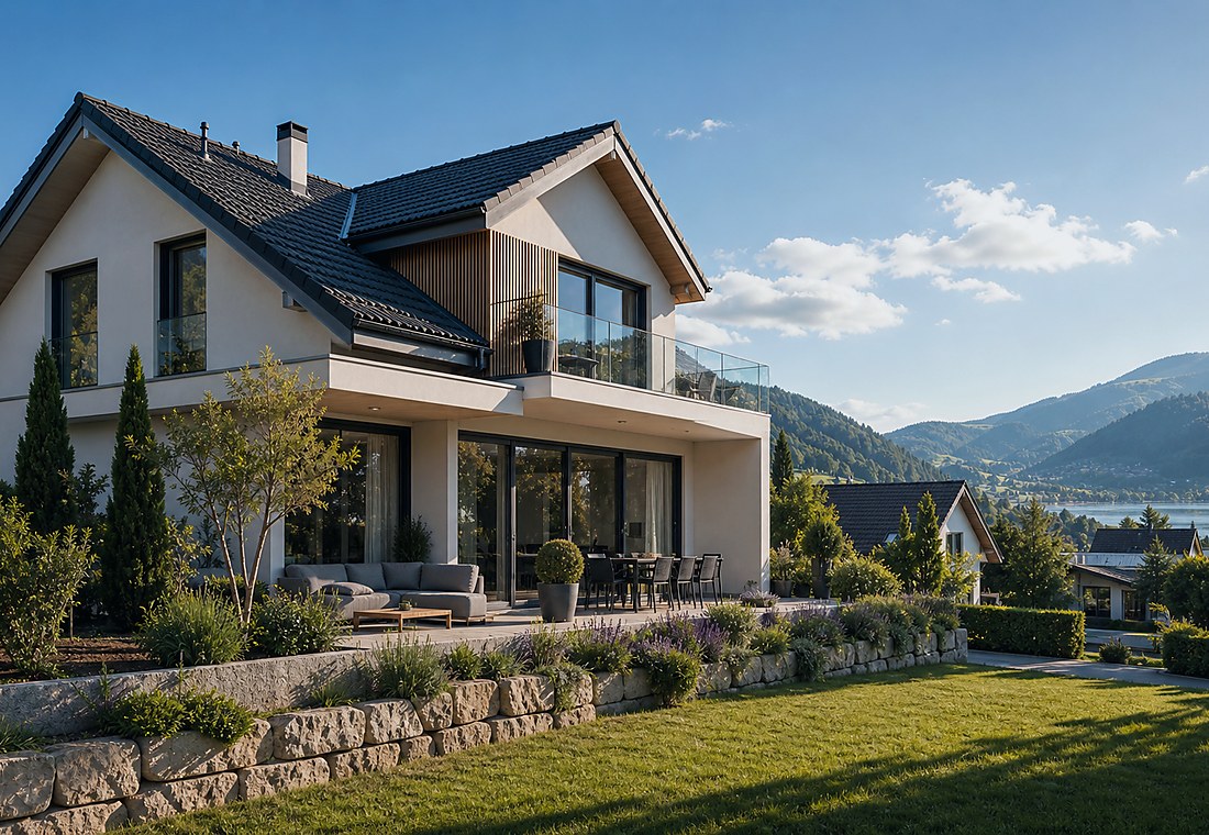Visuel immobilier premium local pour Muntogna da Schons