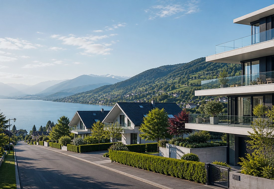 Visuel immobilier premium local pour Oberägeri