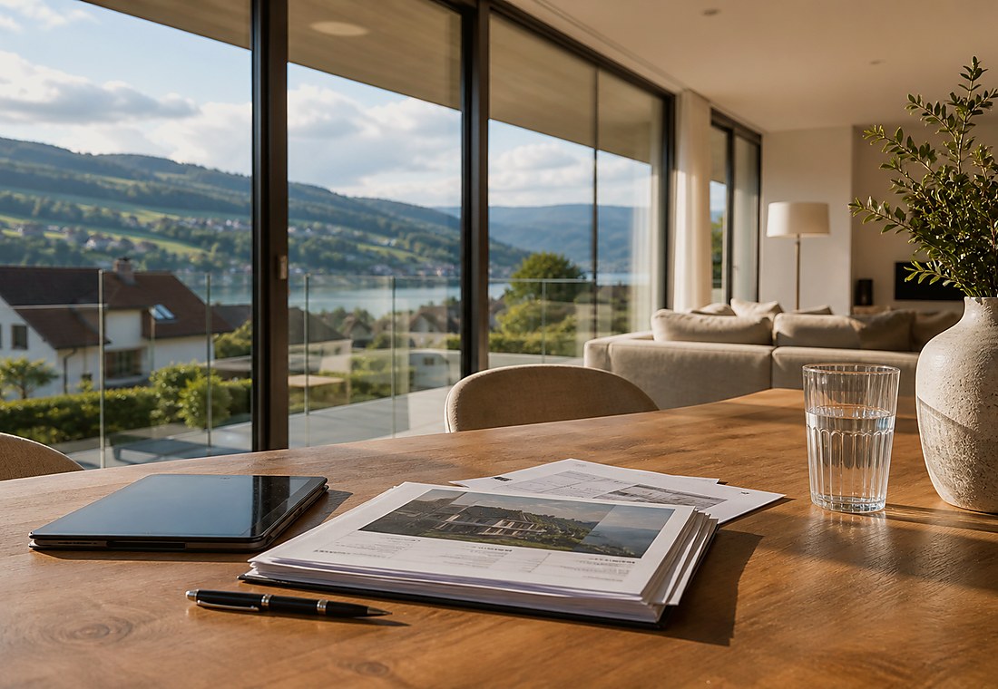 Visuel immobilier premium local pour Onex