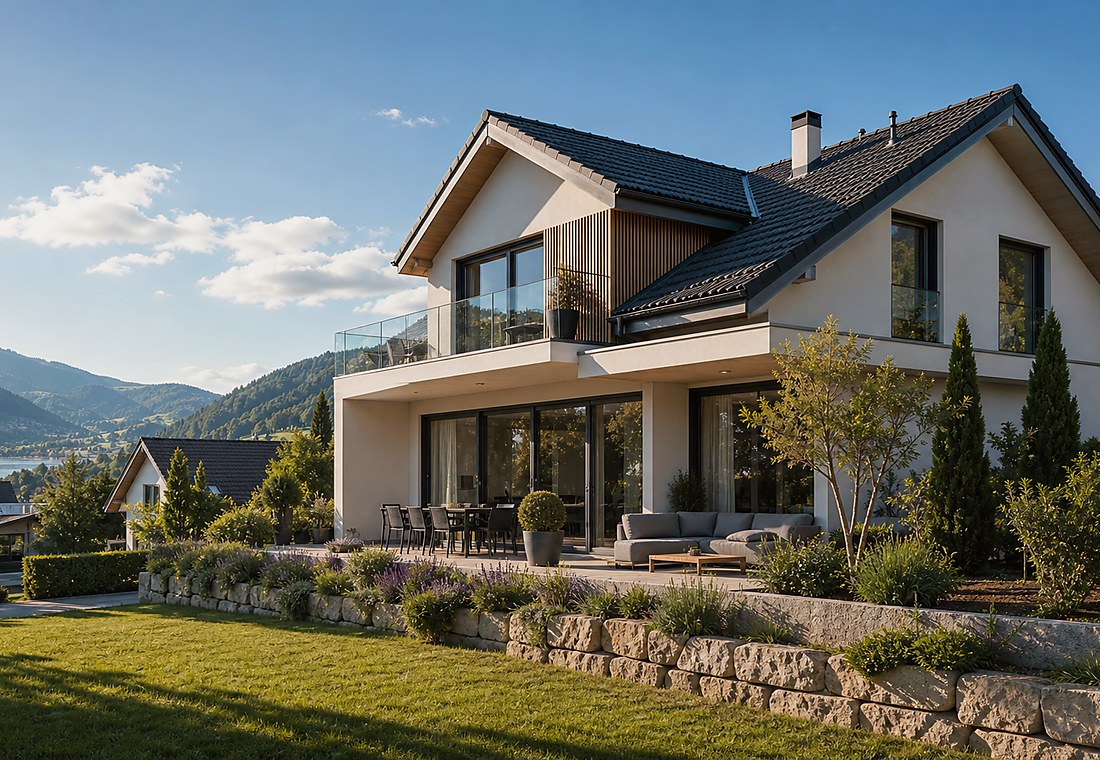 Visuel immobilier premium local pour Puplinge