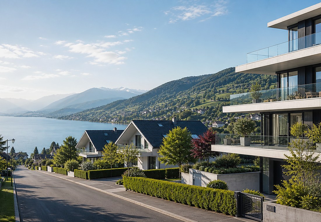Visuel immobilier premium local pour Riva San Vitale