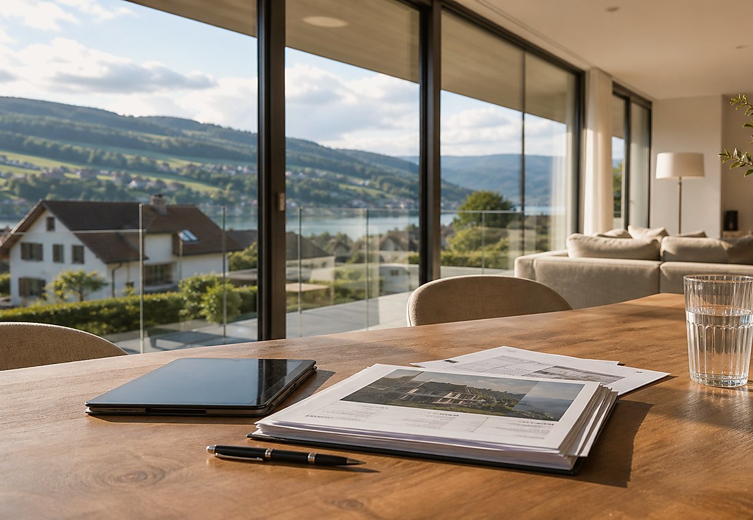 Visuel immobilier premium local pour Russikon