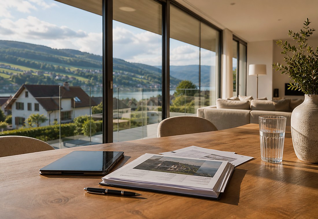 Visuel immobilier premium local pour Russin