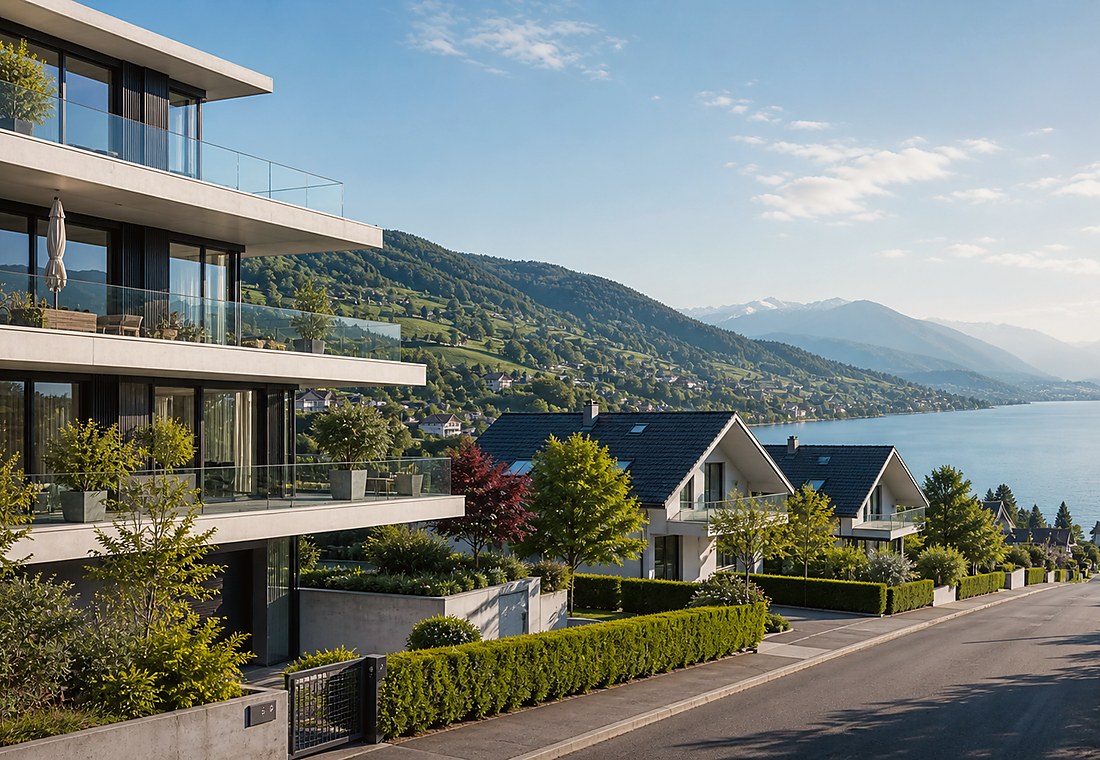 Visuel immobilier premium local pour Saxeten