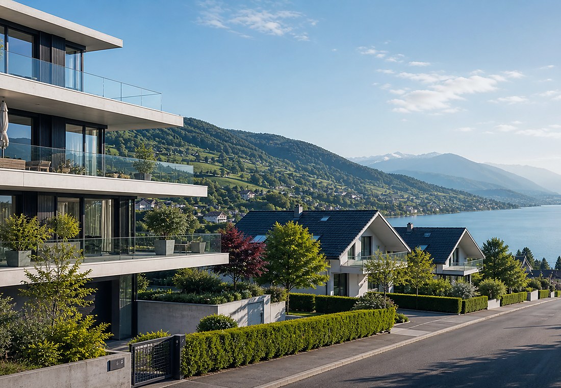 Visuel immobilier premium local pour Schattenhalb