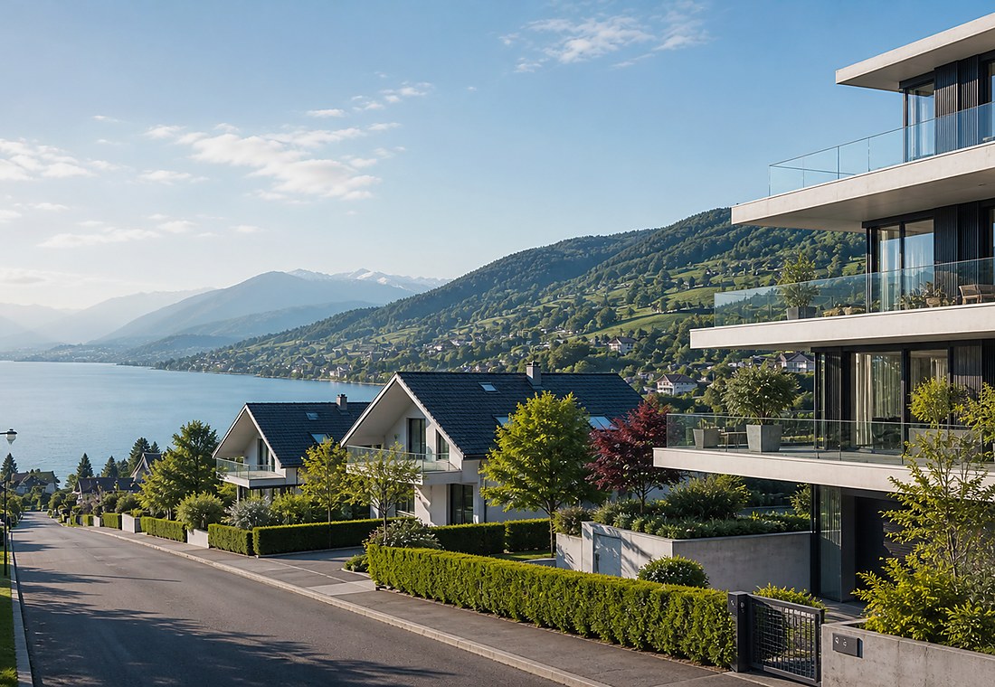 Visuel immobilier premium local pour Schleinikon