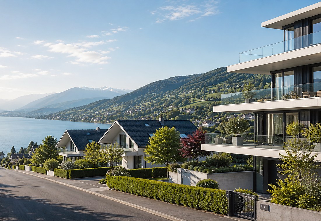 Visuel immobilier premium local pour Schlieren
