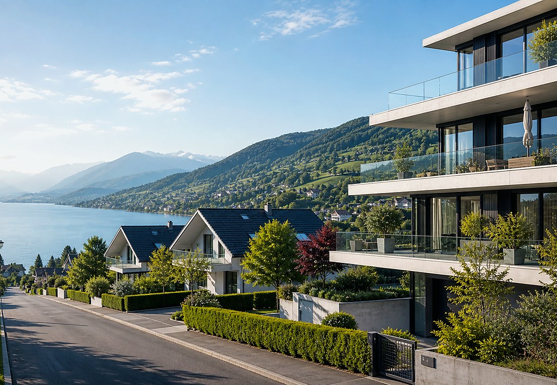 Visuel immobilier premium local pour Schönenbuch